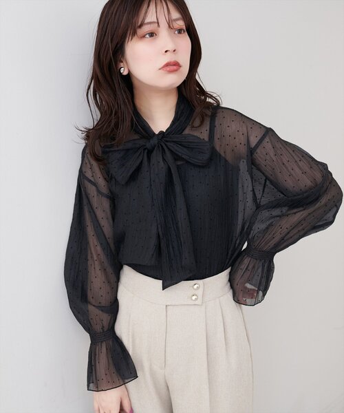 natural couture(ナチュラルクチュール)の「シアーボウタイブラウス(シャツ/ブラウス・レディース・その他4/その他3/その他2/その他1・FREE)」の17枚目の写真