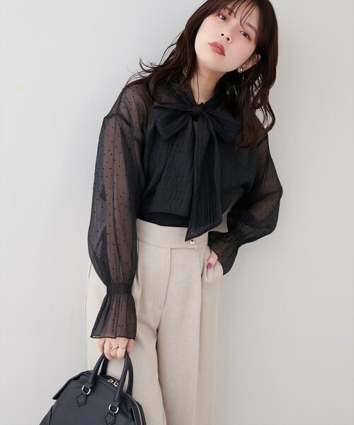 natural couture(ナチュラルクチュール)の「シアーボウタイブラウス(シャツ/ブラウス・レディース・その他4/その他3/その他2/その他1・FREE)」の18枚目の写真