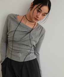 TENTO（テント）の「アシンメトリードレープトップス（Tシャツ/カットソー）」