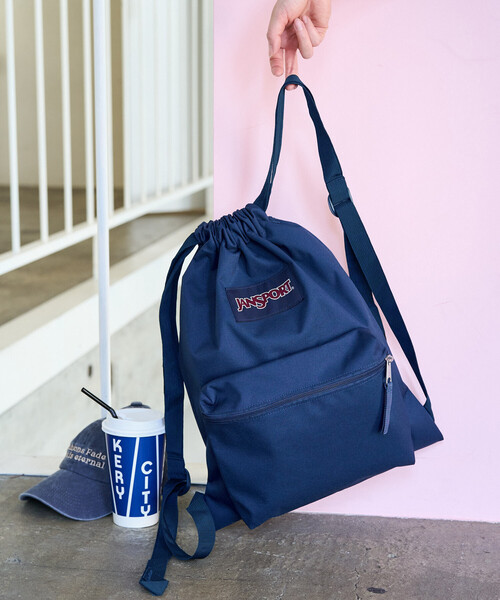 FREAK'S STORE（フリークスストア）の「限定展開 JANSPORT/ジャンスポーツ DRAW SACK/ドローサック（バックパック/リュック・レディース・ブラック/レッド/レオパード/ネイビー・ONE SIZE）」の3枚目の写真