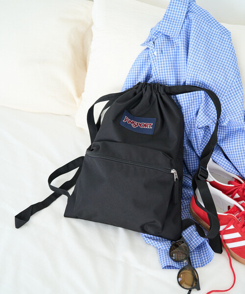 FREAK'S STORE（フリークスストア）の「限定展開 JANSPORT/ジャンスポーツ DRAW SACK/ドローサック（バックパック/リュック・レディース・ブラック/レッド/レオパード/ネイビー・ONE SIZE）」の2枚目の写真