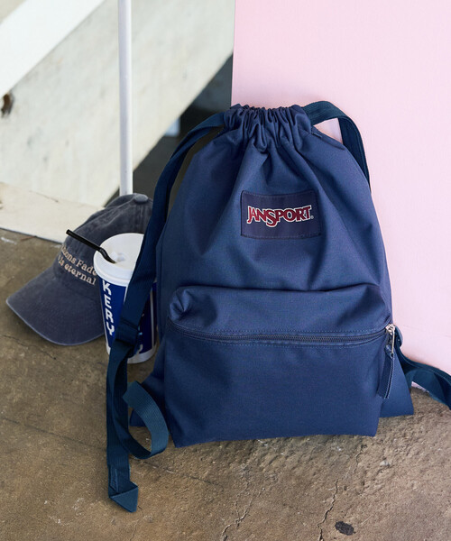 FREAK'S STORE（フリークスストア）の「限定展開 JANSPORT/ジャンスポーツ DRAW SACK/ドローサック（バックパック/リュック・レディース・ブラック/レッド/レオパード/ネイビー・ONE SIZE）」の12枚目の写真