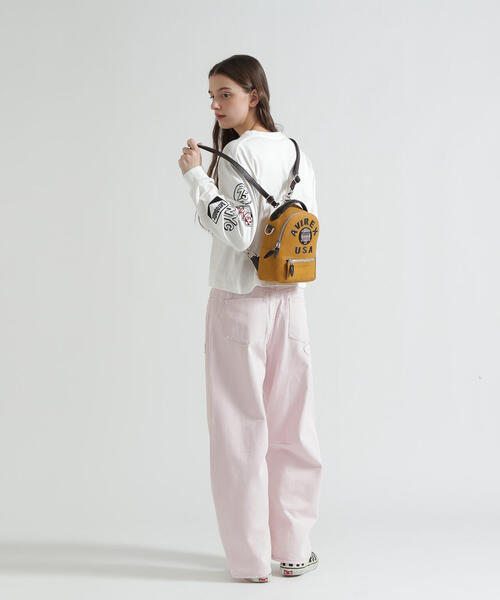 AVIREX(アヴィレックス)の「《直営店限定》LX VARSITY LEATHER MINI BACK PACK(バックパック/リュック・レディース・マスタード・F)」の11枚目の写真
