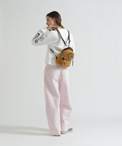 AVIREX(アヴィレックス)の「《直営店限定》LX VARSITY LEATHER MINI BACK PACK(バックパック/リュック・レディース・マスタード・F)」の10枚目の写真