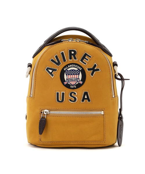 AVIREX(アヴィレックス)の「《直営店限定》LX VARSITY LEATHER MINI BACK PACK(バックパック/リュック・レディース・マスタード・F)」の9枚目の写真
