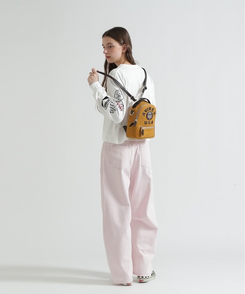 AVIREX(アヴィレックス)の「《直営店限定》LX VARSITY LEATHER MINI BACK PACK(バックパック/リュック・レディース・マスタード・F)」の5枚目の写真