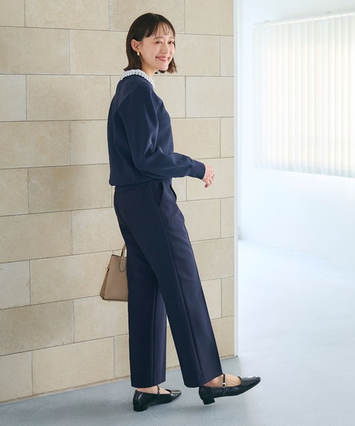 CROSS FUNCTION（クロスファンクション）の「《洗える》サマ美え レース襟ニットプルオーバー【CROSS FUNCTION/クロスファンクション】（ニット/セーター・レディース・ネイビー/ブラック・LL/L/M）」の11枚目の写真