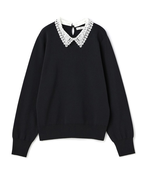 CROSS FUNCTION（クロスファンクション）の「《洗える》サマ美え レース襟ニットプルオーバー【CROSS FUNCTION/クロスファンクション】（ニット/セーター・レディース・ネイビー/ブラック・LL/L/M）」の22枚目の写真