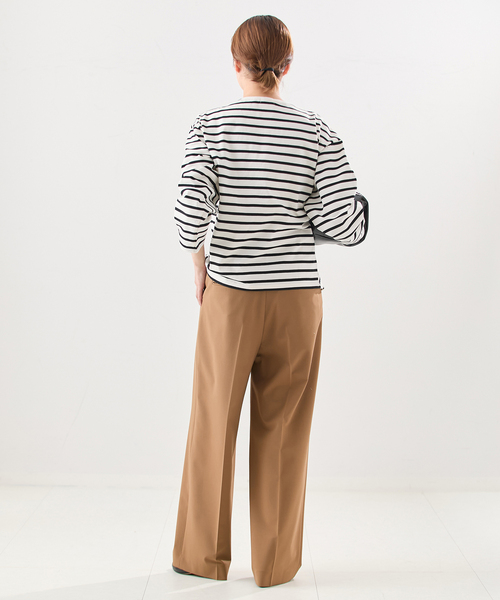 journal standard L'essage(ジャーナルスタンダードレサージュ)の「【金子綾さん着用】ツイストプルオーバー(Tシャツ/カットソー・レディース・ブラック/ブラウン/ホワイト・FREE)」の6枚目の写真