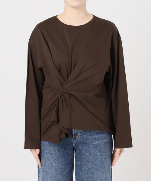 journal standard L'essage(ジャーナルスタンダードレサージュ)の「【金子綾さん着用】ツイストプルオーバー(Tシャツ/カットソー・レディース・ブラック/ブラウン/ホワイト・FREE)」の18枚目の写真