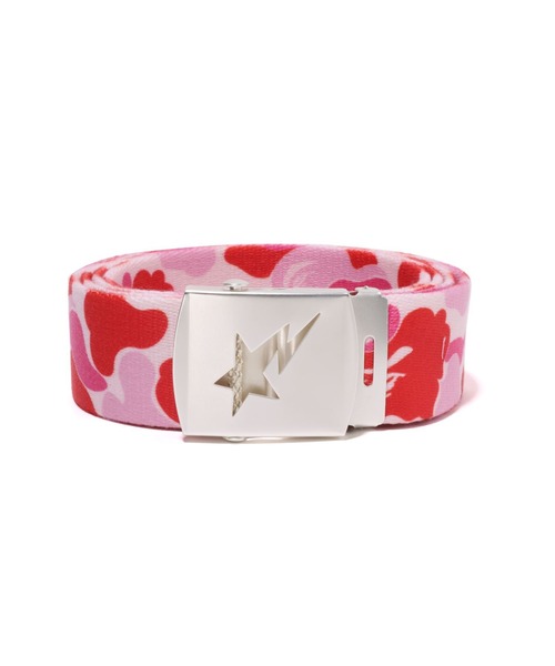 A BATHING APE(アベイシングエイプ)の「ABC CAMO STA GI BELT(ベルト・メンズ・ピンク/グリーン/ブルー・FREE)」の3枚目の写真
