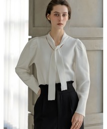 [2026S/S PRE ORDER][MEISM by Re:EDIT]スウェットライクボウタイVネックニット