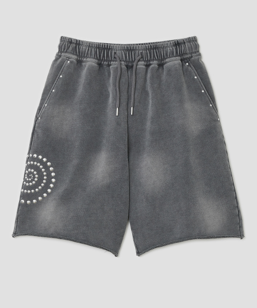 TYPESERVICE（タイプサービス）の「Washed Hotfix Shorts [Charcoal]（スウェットパンツ・レディース・その他・FREE）」の2枚目の写真