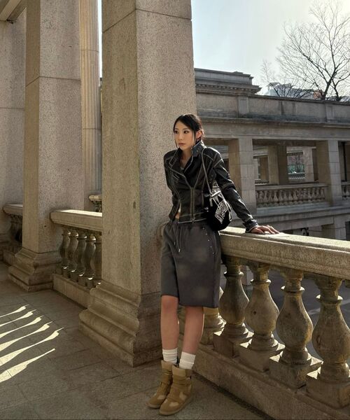 TYPESERVICE（タイプサービス）の「Washed Hotfix Shorts [Charcoal]（スウェットパンツ・レディース・その他・FREE）」の7枚目の写真