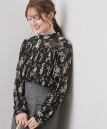 index | エアリープリーツスタンドカラーブラウス【洗濯機OK/イージーアイロン/防シワ】《5col》(シャツ/ブラウス)