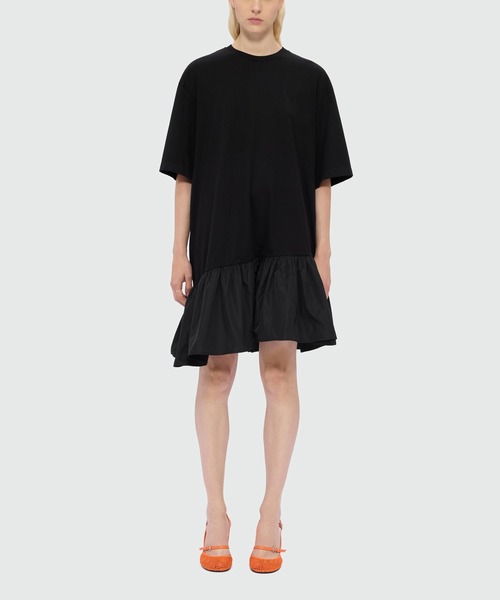 MSGM(エムエスジーエム)の「タフタフリル クルーネックワンピース(ワンピース・レディース・ブラック/ホワイト・XS/S/M)」の8枚目の写真