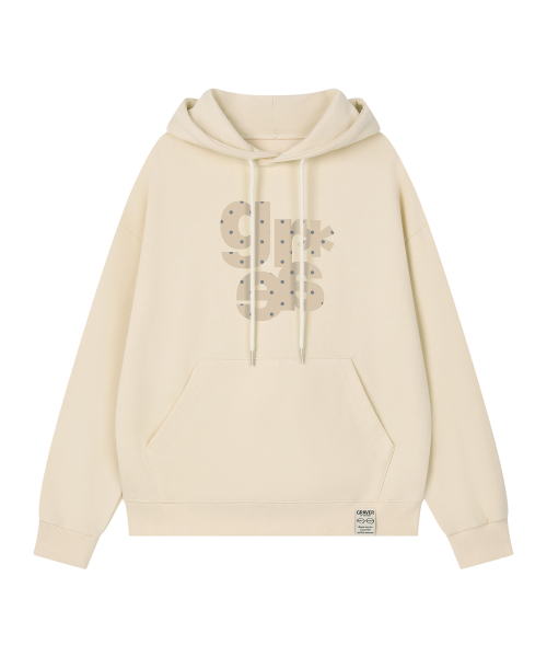 GRAVER（グレーバー）の「[ユニセックス]GRAE-S DOTフードパーカー_7カラー（パーカー・レディース・クリーム/ホワイト/チャコールグレー/ネイビー/ブラック/ブラウン/スカイブルー・MEDIUM/SMALL/LARGE）」の13枚目の写真