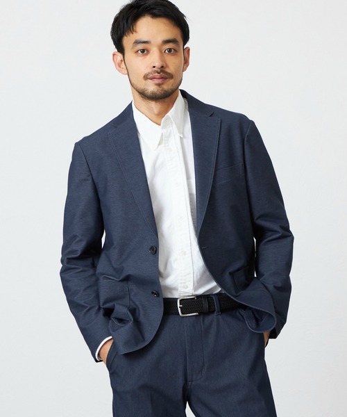 EDWIN(エドウィン)の「EDWIN エドウィン デニスラ AIR テーラードジャケット ストレッチ ビジネス(テーラードジャケット・メンズ・ブラック/インディゴブルー・SMALL/MEDIUM/LARGE/X-LARGE)」の3枚目の写真