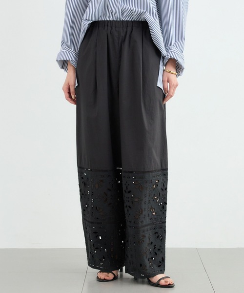 BARNYARDSTORM(バンヤードストーム)の「BARNYARDSTORM / エンブロイダリーパンツ / ハンドウォッシャブル<セットアップ対応>(その他パンツ・レディース・ブラック/ホワイト・S/M)」の21枚目の写真