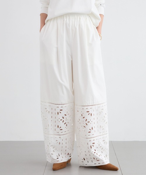 BARNYARDSTORM(バンヤードストーム)の「BARNYARDSTORM / エンブロイダリーパンツ / ハンドウォッシャブル<セットアップ対応>(その他パンツ・レディース・ブラック/ホワイト・S/M)」の13枚目の写真