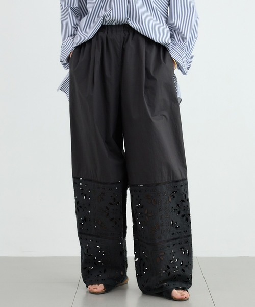 BARNYARDSTORM(バンヤードストーム)の「BARNYARDSTORM / エンブロイダリーパンツ / ハンドウォッシャブル<セットアップ対応>(その他パンツ・レディース・ブラック/ホワイト・S/M)」の22枚目の写真