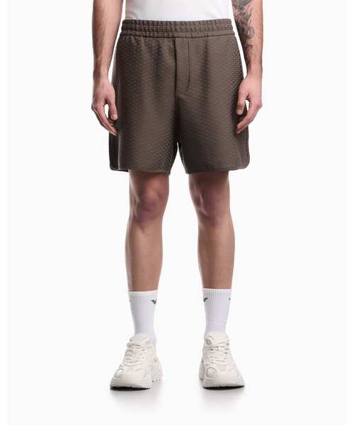 EMPORIO ARMANI(エンポリオアルマーニ)の「【エンポリオ アルマーニ】ショートパンツ ジャカードジャージー オールオーバー マイクロイーグル(その他パンツ・メンズ・ブラウン系その他/ブラック系その他・LARGE/MEDIUM/SMALL/X-SMALL)」の1枚目の写真
