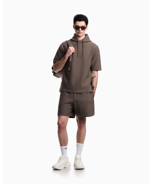 EMPORIO ARMANI(エンポリオアルマーニ)の「【エンポリオ アルマーニ】ショートパンツ ジャカードジャージー オールオーバー マイクロイーグル(その他パンツ・メンズ・ブラウン系その他/ブラック系その他・LARGE/MEDIUM/SMALL/X-SMALL)」の3枚目の写真