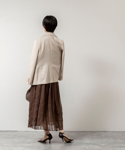 NOLLEY’S（ノーリーズ）の「【WEB限定】ウォッシャブルシアーチェックワンピース（ワンピース・レディース・ブラック系その他/ベージュ系その他・FREE）」の7枚目の写真