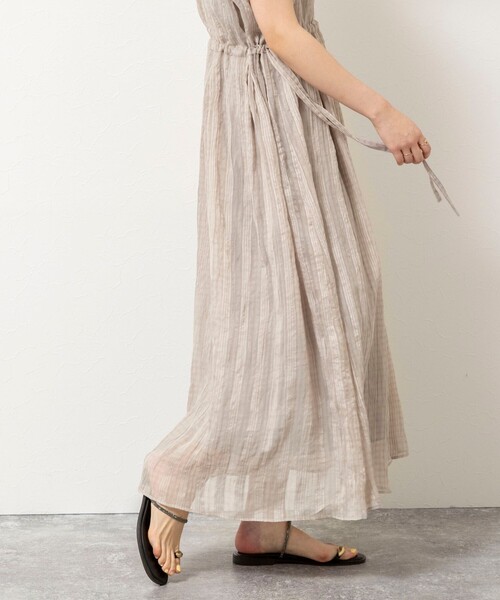 NOLLEY’S（ノーリーズ）の「【WEB限定】ウォッシャブルシアーチェックワンピース（ワンピース・レディース・ブラック系その他/ベージュ系その他・FREE）」の3枚目の写真