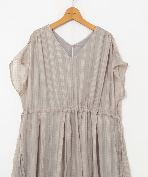 NOLLEY’S（ノーリーズ）の「【WEB限定】ウォッシャブルシアーチェックワンピース（ワンピース・レディース・ブラック系その他/ベージュ系その他・FREE）」の5枚目の写真