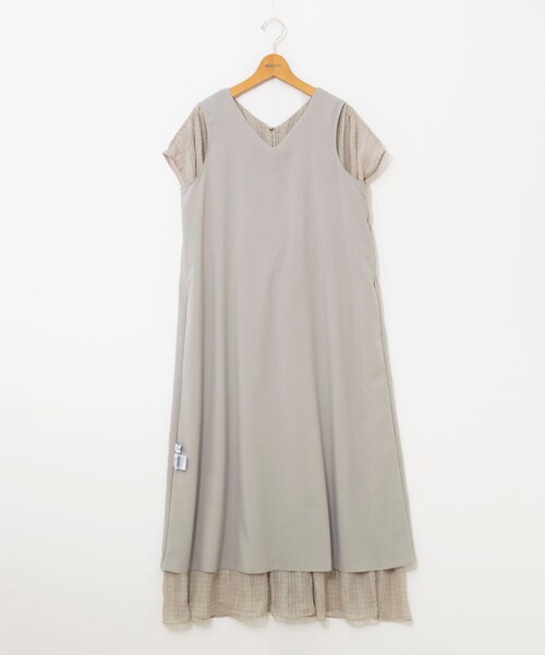 NOLLEY’S（ノーリーズ）の「【WEB限定】ウォッシャブルシアーチェックワンピース（ワンピース・レディース・ブラック系その他/ベージュ系その他・FREE）」の16枚目の写真