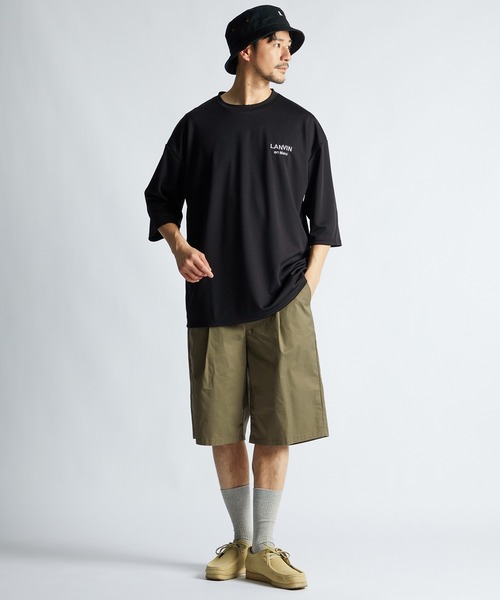 LANVIN en Bleu（ランバンオンブルー）の「ワンタック ワイドショーツ（その他パンツ・メンズ・カーキ/ブラック・48/52/50）」の4枚目の写真