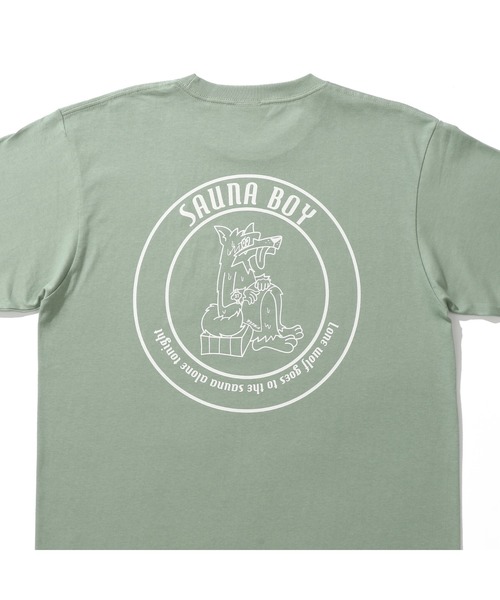 サウナボーイ(サウナボーイ)の「サウナオオカミモノクロ半袖Tシャツ(Tシャツ/カットソー・メンズ・ライトグリーン/ホワイト/ブラック・X-LARGE/LARGE/MEDIUM)」の11枚目の写真