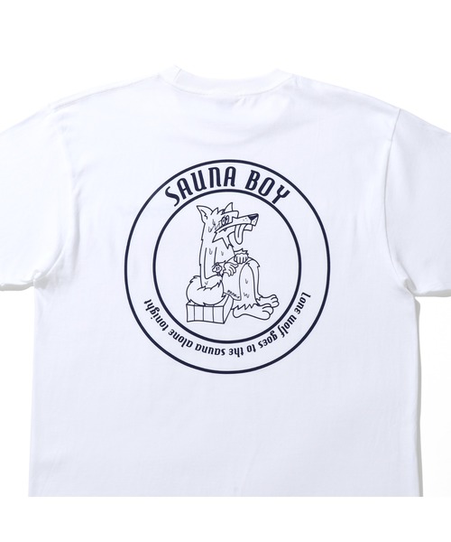 サウナボーイ(サウナボーイ)の「サウナオオカミモノクロ半袖Tシャツ(Tシャツ/カットソー・メンズ・ライトグリーン/ホワイト/ブラック・X-LARGE/LARGE/MEDIUM)」の8枚目の写真