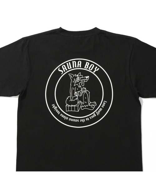 サウナボーイ(サウナボーイ)の「サウナオオカミモノクロ半袖Tシャツ(Tシャツ/カットソー・メンズ・ライトグリーン/ホワイト/ブラック・X-LARGE/LARGE/MEDIUM)」の5枚目の写真