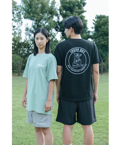 サウナボーイ(サウナボーイ)の「サウナオオカミモノクロ半袖Tシャツ(Tシャツ/カットソー・メンズ・ライトグリーン/ホワイト/ブラック・X-LARGE/LARGE/MEDIUM)」の16枚目の写真