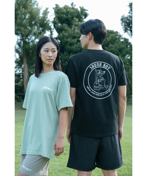 サウナボーイ(サウナボーイ)の「サウナオオカミモノクロ半袖Tシャツ(Tシャツ/カットソー・メンズ・ライトグリーン/ホワイト/ブラック・X-LARGE/LARGE/MEDIUM)」の18枚目の写真