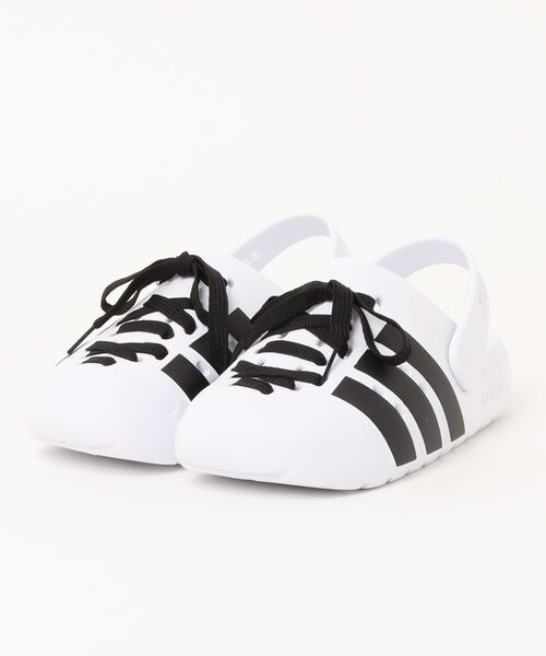 adidas（アディダス）の「《adidas》アディレッタCLOGLACEU（サンダル・レディース・ブラック×ホワイト/ホワイト×ブラック・25.5cm/24.5cm/23.5cm/22.5cm）」の2枚目の写真
