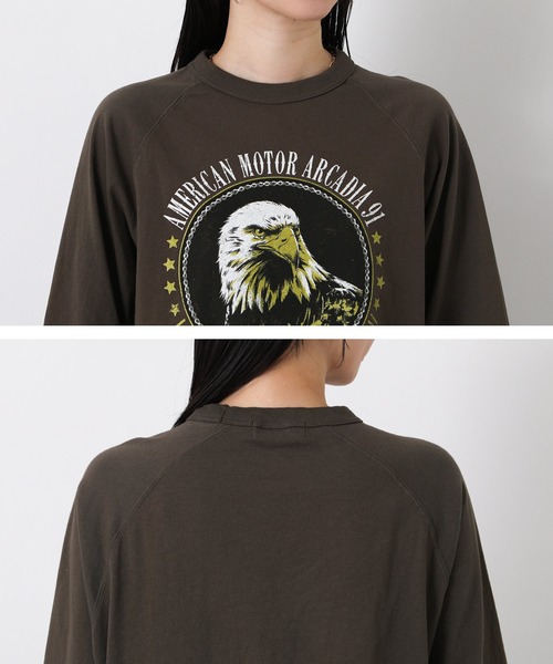 GOOD ROCK SPEED(グッドロックスピード)の「EAGLEラグラン5分袖T(Tシャツ/カットソー・レディース・ブラウン・FREE)」の17枚目の写真