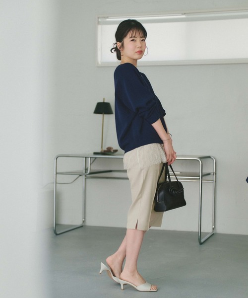 COHINA(コヒナ)の「ライトストレッチバイカーパンツ 【低身長・小柄女性】(その他パンツ・レディース・ブラック/ベージュ・XS/S)」の16枚目の写真