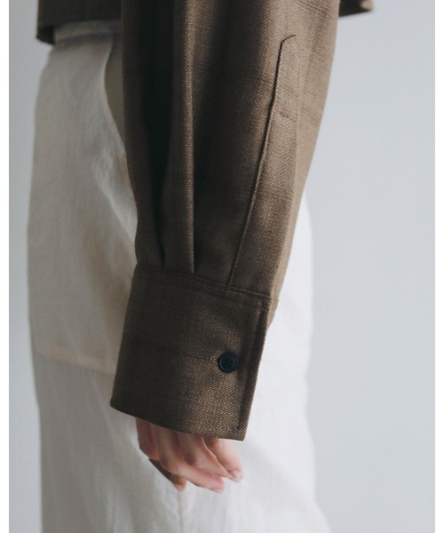 anuke（アンヌーク）の「Short Check Shirts（シャツ/ブラウス・レディース・チャコールグレー/ブラウン・FREE）」の13枚目の写真