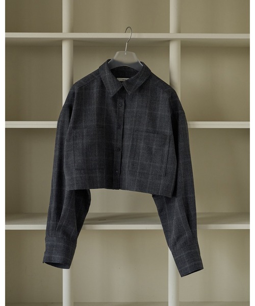 anuke（アンヌーク）の「Short Check Shirts（シャツ/ブラウス・レディース・チャコールグレー/ブラウン・FREE）」の18枚目の写真