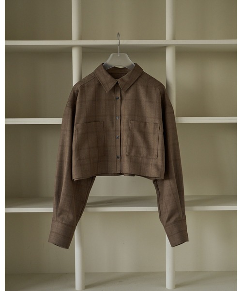 anuke（アンヌーク）の「Short Check Shirts（シャツ/ブラウス・レディース・チャコールグレー/ブラウン・FREE）」の19枚目の写真