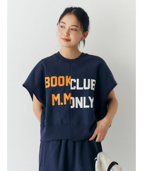 Ungrid（アングリッド）の「BOOK CLUB別注リメイクノースリスウェット（スウェット・レディース・アイボリー/ネイビー・FREE）」の2枚目の写真