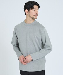 ABAHOUSE GRAY（アバハウスグレイ）の「【SMART CLOSET   WEB限定】抗菌防臭 ポンチモックネック 長袖Tシャツ（Tシャツ/カットソー）」
