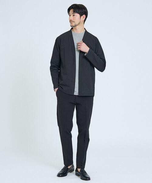 ABAHOUSE GRAY（アバハウスグレイ）の「【SMART CLOSET / WEB限定】抗菌防臭 ポンチモックネック 長袖Tシャツ（Tシャツ/カットソー・メンズ・ブラック/グレイッシュベージュ/ホワイト/ライトグレー/ネイビー・46/48/50）」の22枚目の写真