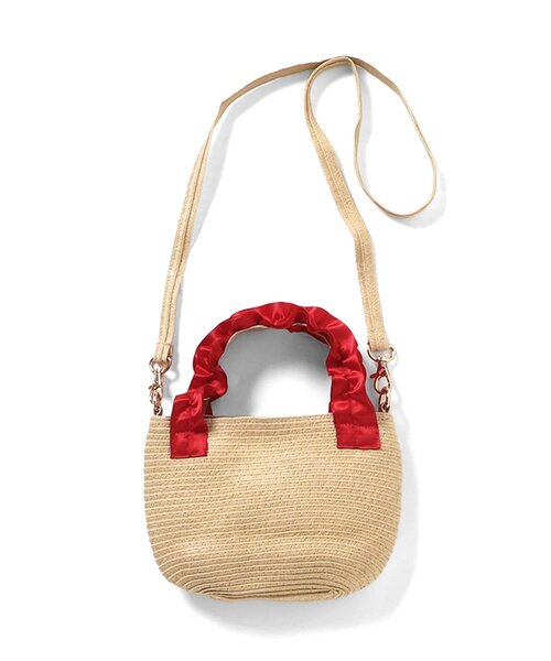 apres les cours（アプレレクール）の「さくらんぼ刺繍ペーパーポシェット（ショルダーバッグ・キッズ・レッド・FREE）」の2枚目の写真