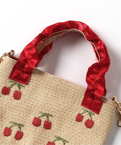 apres les cours（アプレレクール）の「さくらんぼ刺繍ペーパーポシェット（ショルダーバッグ・キッズ・レッド・FREE）」の3枚目の写真