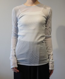 CLANE（クラネ）の「CLANE SHEER TULLE TOPS（Tシャツ/カットソー）」