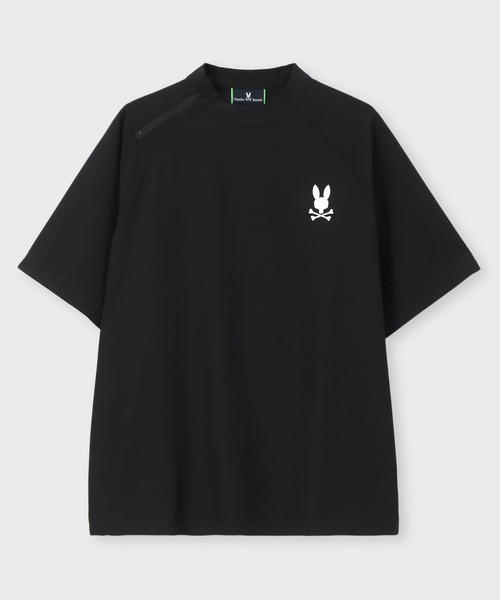 Psycho Bunny（サイコバニー）の「[WEB限定]リラックスフィット ロゴ モックネックTシャツ（Tシャツ/カットソー・メンズ・キナリ/ブラック/グレイッシュベージュ・X-LARGE/LARGE/MEDIUM/SMALL）」の9枚目の写真